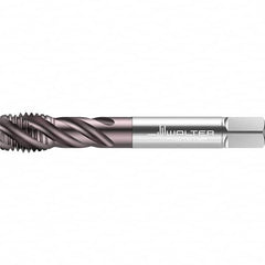 Walter-Prototyp - 1-1/4-7 UNC 5 Flute 2B/3B Semi-Bottoming Spiral Flute Tap - High Speed Steel, TiAlN Finish, 180mm OAL, Right Hand Flute, Right Hand Thread, Series TC117 - Benchmark Tooling