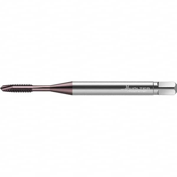 Walter-Prototyp - #1-72 UNF 2 Flute 2B Plug Spiral Point Tap - High Speed Steel, TiAlN Finish, Right Hand Thread, Series TC217 - Exact Industrial Supply