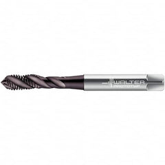 Walter-Prototyp - #5-40 UNC 3 Flute 2B Semi-Bottoming Spiral Flute Tap - High Speed Steel, Hardlube Finish, 56mm OAL, Right Hand Flute, Right Hand Thread - Exact Industrial Supply