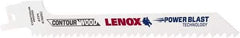 Lenox - 6" Long x 7/16" Thick, Bi-Metal Reciprocating Saw Blade - Tapered Profile, 6 TPI, Toothed Edge, Universal Shank - Benchmark Tooling