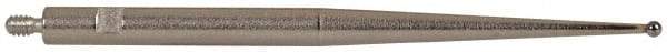 TESA Brown & Sharpe - 1mm Ball Diam, Carbide, Ball Test Indicator Contact Point - 1-7/16" Contact Point Length, Use with Brown & Sharpe BesTest 599 Series - Benchmark Tooling