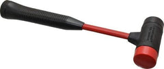 Proto - 7/8 Lb Head 1-1/2" Face Steel Soft Face Hammer with Tips Hammer - 12-1/2" OAL, Fiberglass Handle - Benchmark Tooling