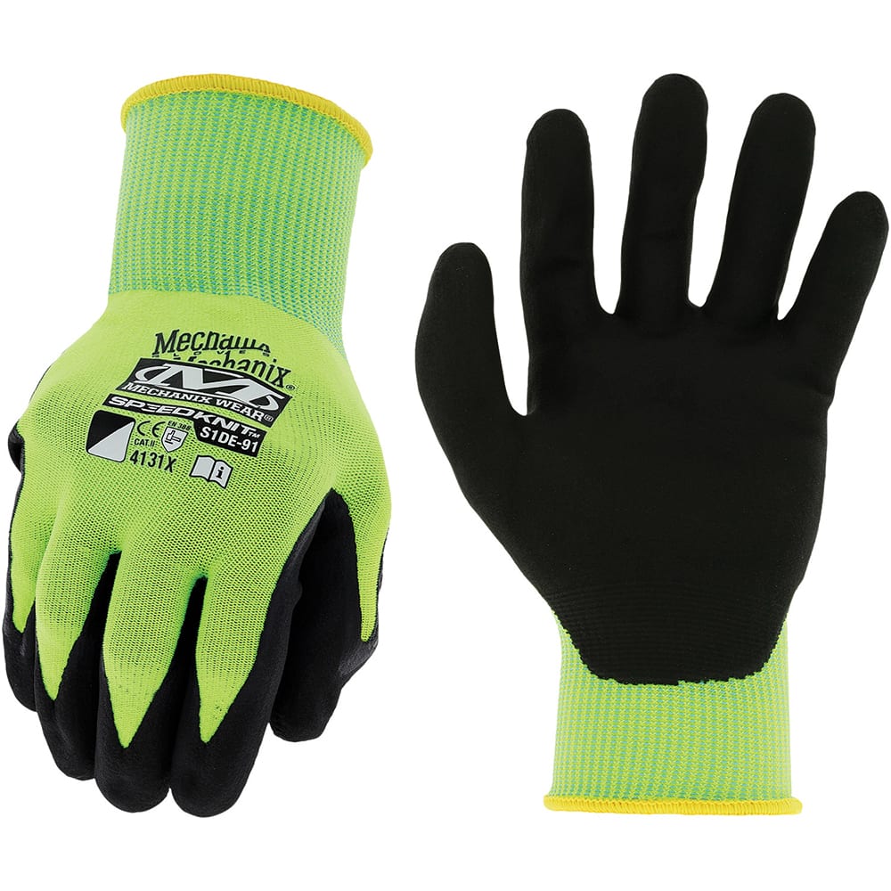 Mechanix Wear - Size M (8) Nitrile Coated Nylon High Visibility Work Gloves - Benchmark Tooling