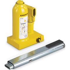 Enerpac - Manual Bottle, Screw, Ratchet & Hydraulic Jacks Type: Hydraulic Bottle Jack Load Capacity (Ton): 3 (Inch) - Benchmark Tooling