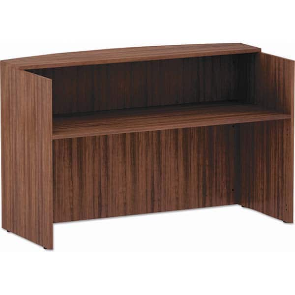 ALERA - Office Desks Type: Reception Desk Counter Color: Modern Walnut - Benchmark Tooling