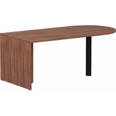 ALERA - Office Desks Type: D-Top Desk Color: Modern Walnut - Benchmark Tooling