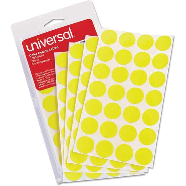 UNIVERSAL - Labels, Ribbons & Tapes Type: Color Coding Labels Color: Yellow - Benchmark Tooling