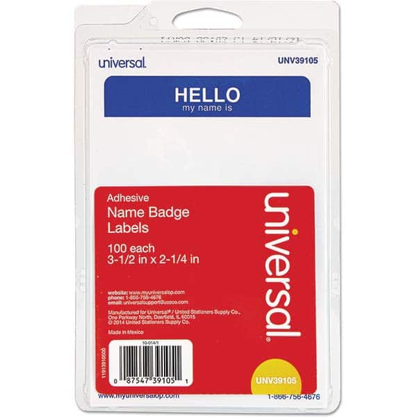 UNIVERSAL - Labels, Ribbons & Tapes Type: Badges Color: White/Blue - Benchmark Tooling