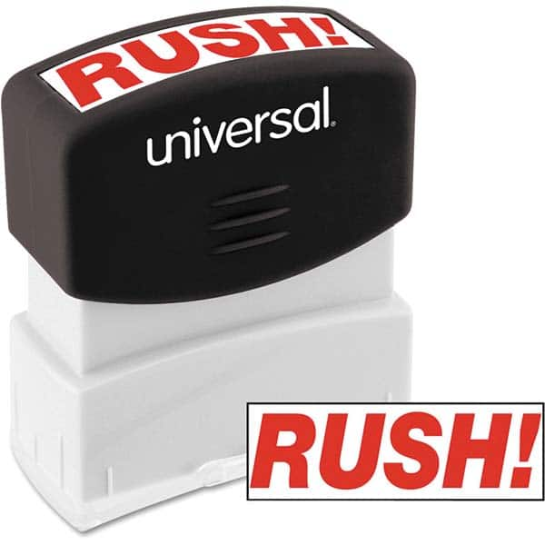 UNIVERSAL - Pre-inked Stock Stamps Type: Message Message: RUSH - Benchmark Tooling