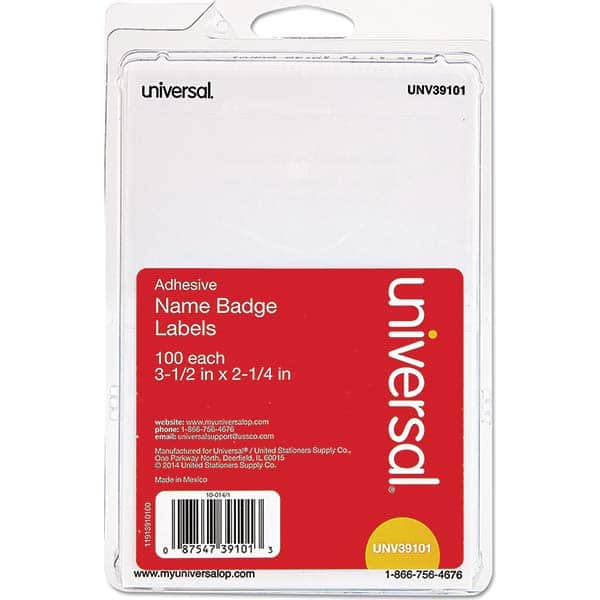 UNIVERSAL - Labels, Ribbons & Tapes Type: Badges Color: White - Benchmark Tooling