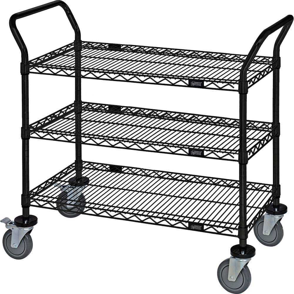 Utility Cart: Steel, Black