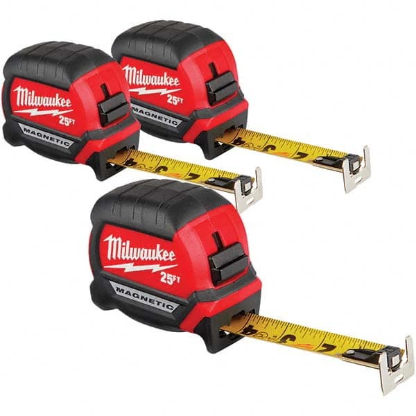 Milwaukee Tool - 25' x 1" Yellow/Black Blade Tape Measure - Benchmark Tooling