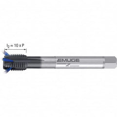 Spiral Point Tap: M12 x 1.75, Metric, Plug, 6H, Powdered Metal, GLT-1 Finish Right Hand, D6, Series C108A601