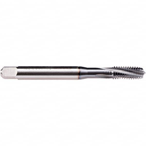 Spiral Flute Tap: M2.50 x, 0.45, M, 2 Flute, Modified Bottoming, 6H Class of Fit, Cobalt, TICN Finish Right Hand Flute, Right Hand Thread, D3, Series B0459601