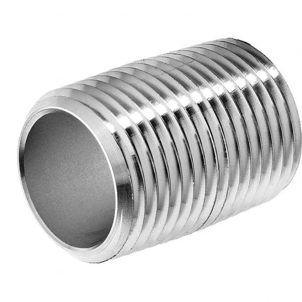 1-1/4 x 1-5/8″ 6063 Aluminum Pipe Nipple Threaded, Schedule 40