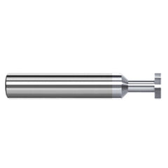 0.5000″ (1/2″) Cutter Diameter × 0.1870″ (3/16″) Width × 0.7500″ (3/4″) Neck Length Carbide Square Standard Keyseat Cutter Non-Ferrous, 6 Flutes, TiB2 Coated - Exact Industrial Supply