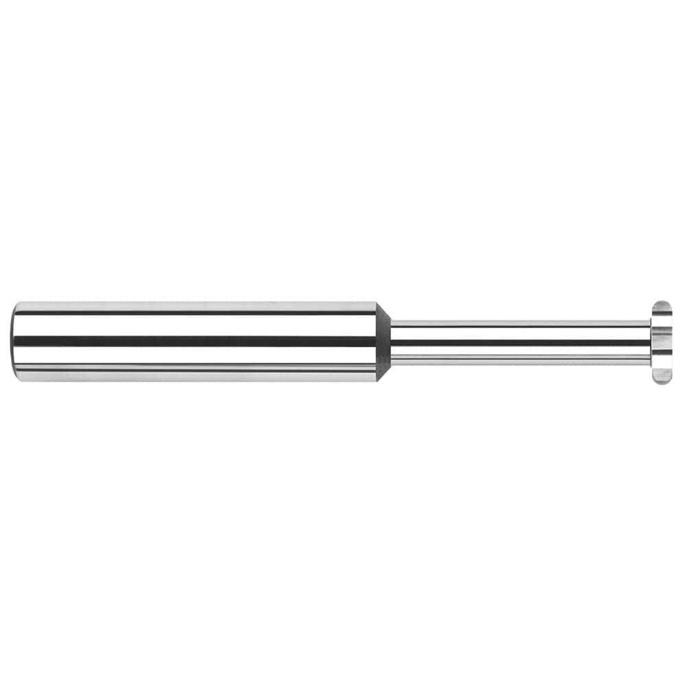 Harvey Tool - 5/8" Cut Diam, 1/4" Cut Width, 5/8" Shank, Straight-Tooth Woodruff Keyseat Cutter - Exact Industrial Supply