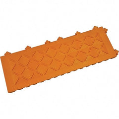 Ergo Advantage - 6" Long x 18" Wide x 1" Thick, Anti-Fatigue Modular Matting Anti-Fatigue Flooring - 2 Interlocking Sides, Orange, For Dry Areas - Benchmark Tooling