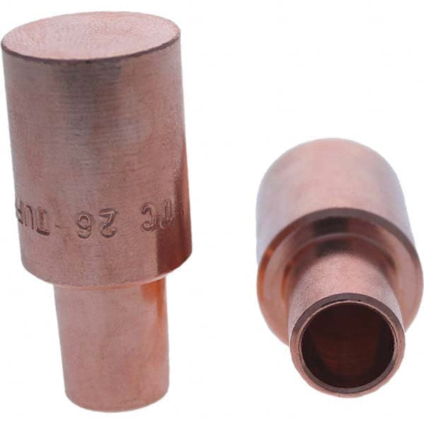 Tuffaloy - Spot Welder Tips For Use With: 5RW Cap Taper Electrode Holder Type: Male Cap C Nose (Flat) - Benchmark Tooling