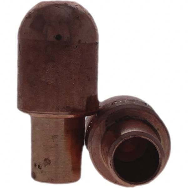 Tuffaloy - Spot Welder Tips For Use With: 7RW Cap Taper Electrode Holder Type: Male Cap B Nose (Dome) - Benchmark Tooling