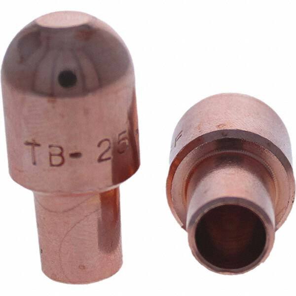 Tuffaloy - Spot Welder Tips For Use With: 5RW Cap Taper Electrode Holder Type: Male Cap B Nose (Dome) - Benchmark Tooling