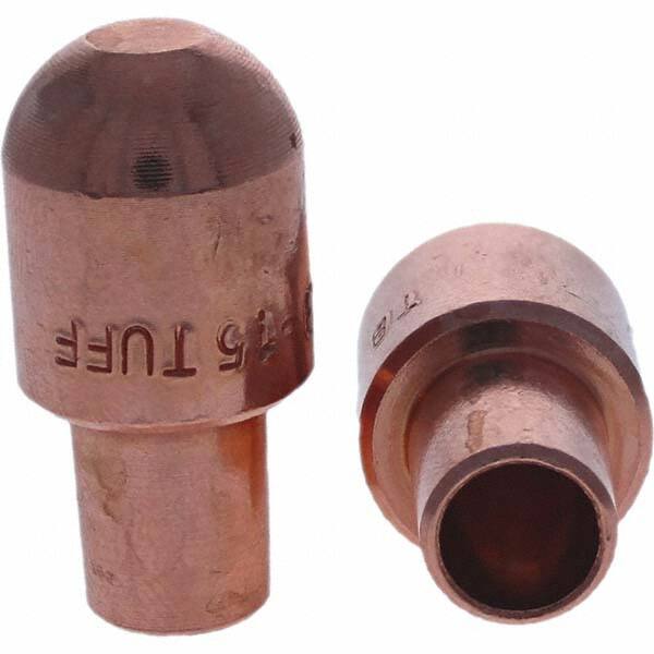 Tuffaloy - Spot Welder Tips For Use With: 5RW Cap Taper Electrode Holder Type: Male Cap B Nose (Dome) - Benchmark Tooling