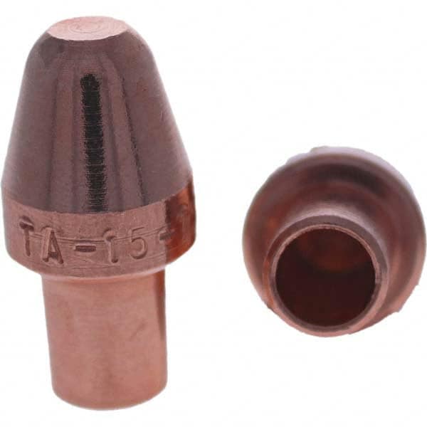 Tuffaloy - Spot Welder Tips For Use With: 5RW Cap Taper Electrode Holder Type: Male Cap A Nose (Pointed) - Benchmark Tooling