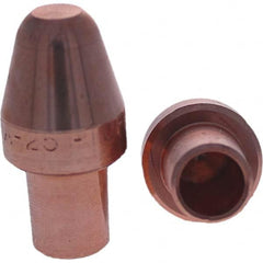 Tuffaloy - Spot Welder Tips For Use With: 5RW Cap Taper Electrode Holder Type: Male Cap A Nose (Pointed) - Benchmark Tooling