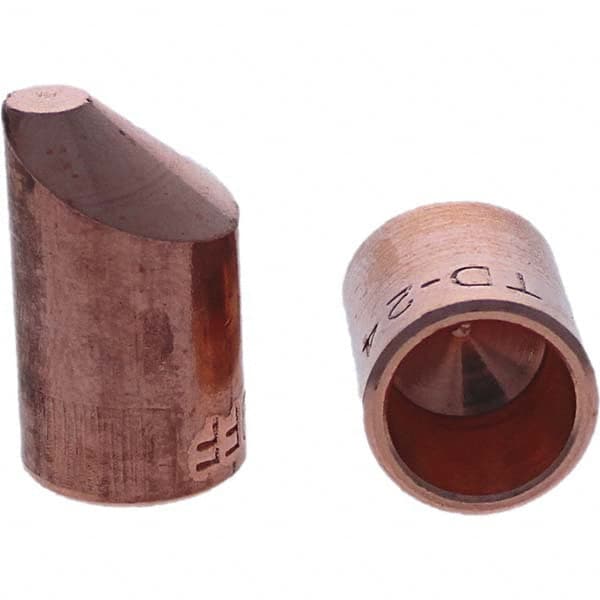 Tuffaloy - Spot Welder Tips For Use With: 4RW Cap Taper Electrode Holder Type: Female Cap D Nose (Offset) - Benchmark Tooling