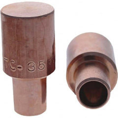 Tuffaloy - Spot Welder Tips For Use With: 5RW Cap Taper Electrode Holder Type: Male Cap C Nose (Flat) - Benchmark Tooling