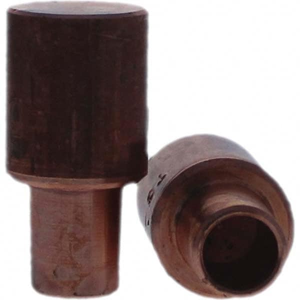 Tuffaloy - Spot Welder Tips For Use With: 5RW Cap Taper Electrode Holder Type: Male Cap C Nose (Flat) - Benchmark Tooling