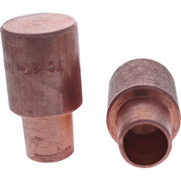 Tuffaloy - Spot Welder Tips For Use With: 6RW Cap Taper Electrode Holder Type: Male Cap C Nose (Flat) - Benchmark Tooling