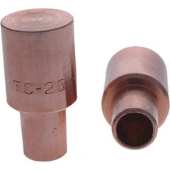 Tuffaloy - Spot Welder Tips For Use With: 5RW Cap Taper Electrode Holder Type: Male Cap C Nose (Flat) - Benchmark Tooling