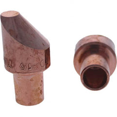 Tuffaloy - Spot Welder Tips For Use With: 5RW Cap Taper Electrode Holder Type: Male Cap D Nose (Offset) - Benchmark Tooling