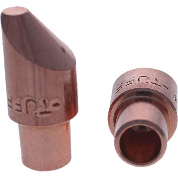 Tuffaloy - Spot Welder Tips For Use With: 4RW Cap Taper Electrode Holder Type: Male Cap D Nose (Offset) - Benchmark Tooling