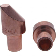 Tuffaloy - Spot Welder Tips For Use With: 5RW Cap Taper Electrode Holder Type: Male Cap D Nose (Offset) - Benchmark Tooling