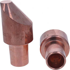 Tuffaloy - Spot Welder Tips For Use With: 6RW Cap Taper Electrode Holder Type: Male Cap D Nose (Offset) - Benchmark Tooling