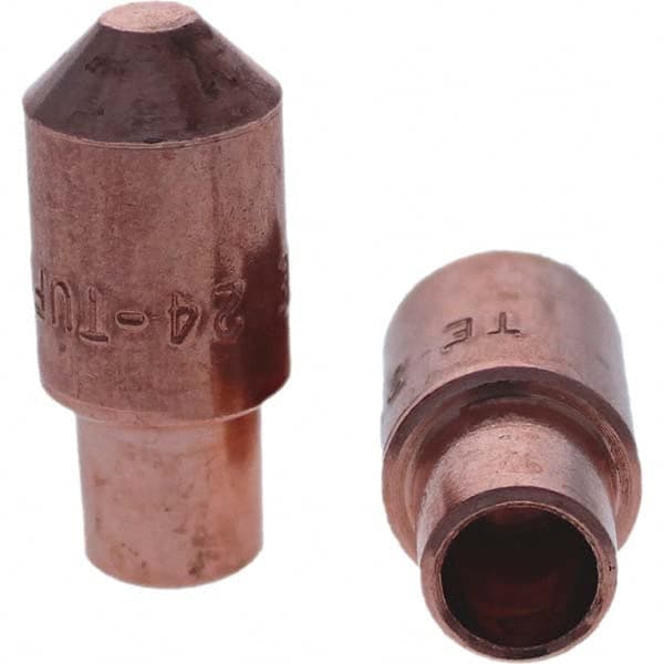 Tuffaloy - Spot Welder Tips For Use With: 4RW Cap Taper Electrode Holder Type: Male Cap E Nose (Truncated) - Benchmark Tooling