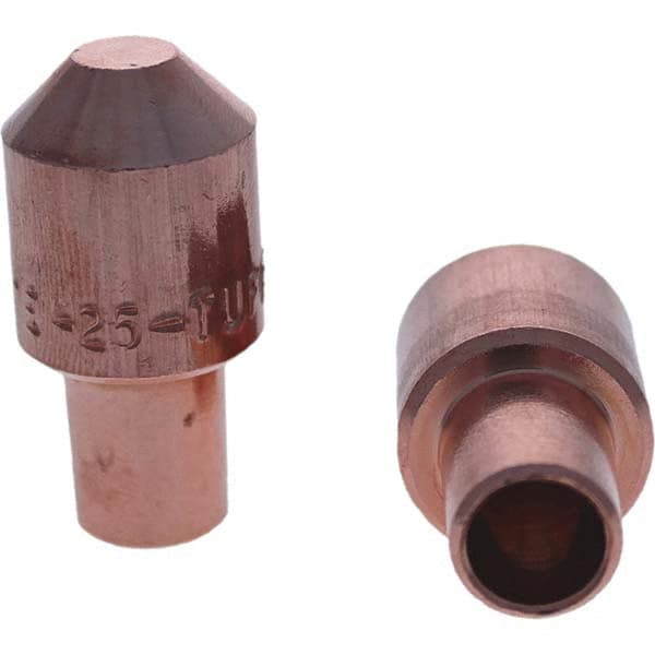 Tuffaloy - Spot Welder Tips For Use With: 5RW Cap Taper Electrode Holder Type: Male Cap E Nose (Truncated) - Benchmark Tooling