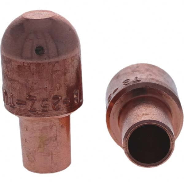 Tuffaloy - Spot Welder Tips For Use With: 5RW Cap Taper Electrode Holder Type: Male Cap B Nose (Dome) - Benchmark Tooling