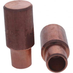 Tuffaloy - Spot Welder Tips For Use With: 4RW Cap Taper Electrode Holder Type: Male Cap C Nose (Flat) - Benchmark Tooling