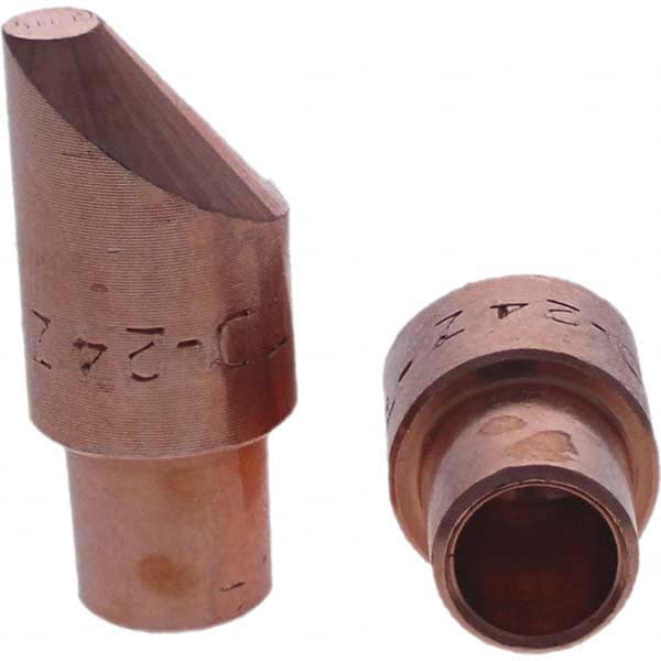 Tuffaloy - Spot Welder Tips For Use With: 4RW Cap Taper Electrode Holder Type: Male Cap D Nose (Offset) - Benchmark Tooling