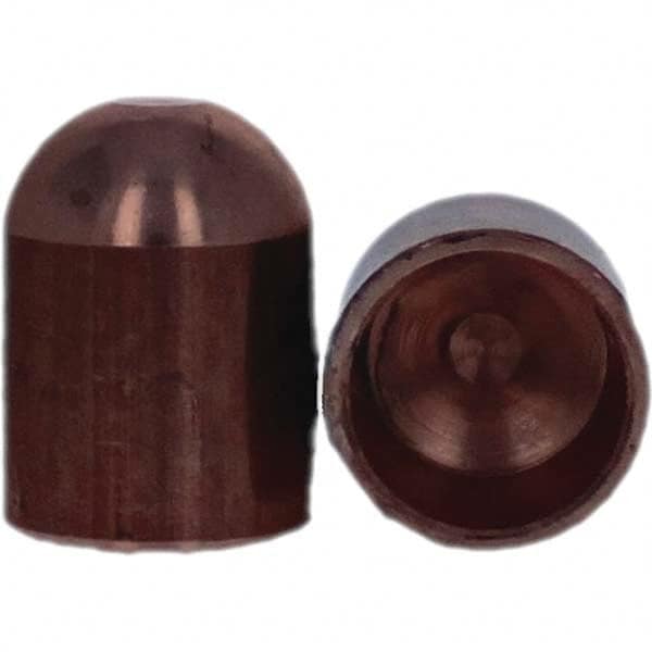 Tuffaloy - Spot Welder Tips For Use With: 6RW Cap Taper Electrode Holder Type: Female Cap B Nose (Dome) - Benchmark Tooling