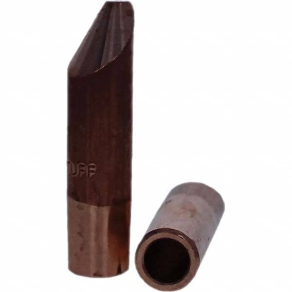 Tuffaloy - Spot Welder Tips For Use With: 5RW Electrode Holder Type: Straight Tip D Nose (Offset) - Benchmark Tooling