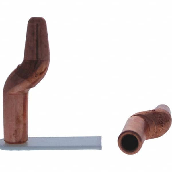 Tuffaloy - Spot Welder Tips For Use With: 4RW Electrode Holder Type: Double Bend Tip A Nose (Pointed) - Benchmark Tooling