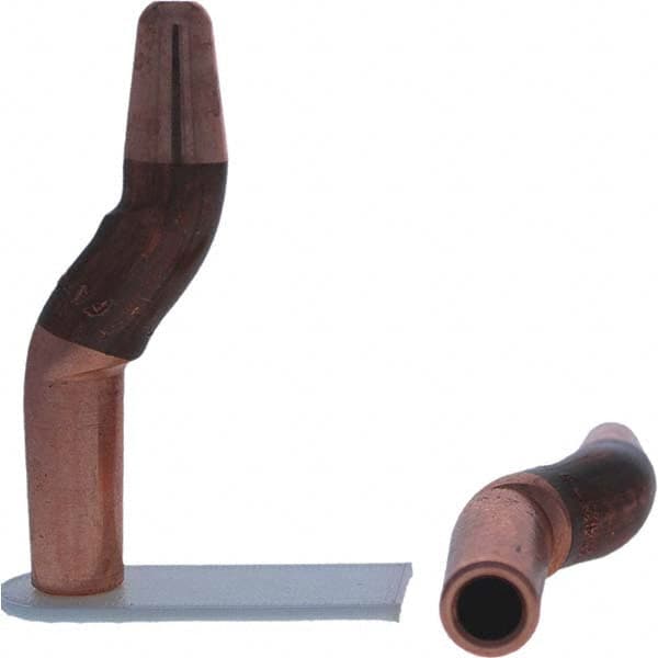 Tuffaloy - Spot Welder Tips For Use With: 4RW Electrode Holder Type: Double Bend Tip A Nose (Pointed) - Benchmark Tooling