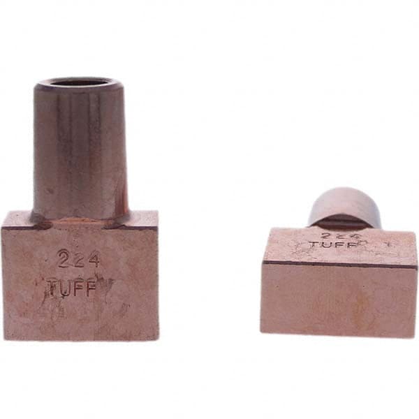 Tuffaloy - Spot Welder Tips For Use With: 5RW Electrode Holder Type: Backup Electrode Rectangular Face - Benchmark Tooling