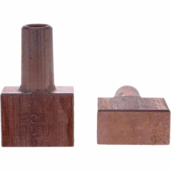 Tuffaloy - Spot Welder Tips For Use With: 5RW Electrode Holder Type: Backup Electrode Rectangular Face - Benchmark Tooling