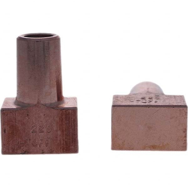 Tuffaloy - Spot Welder Tips For Use With: 5RW Electrode Holder Type: Backup Electrode Rectangular Face - Benchmark Tooling