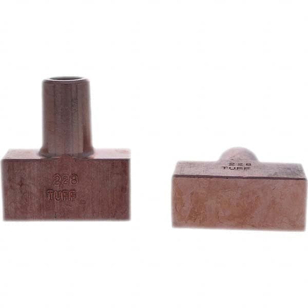 Tuffaloy - Spot Welder Tips For Use With: 5RW Electrode Holder Type: Backup Electrode Rectangular Face - Benchmark Tooling